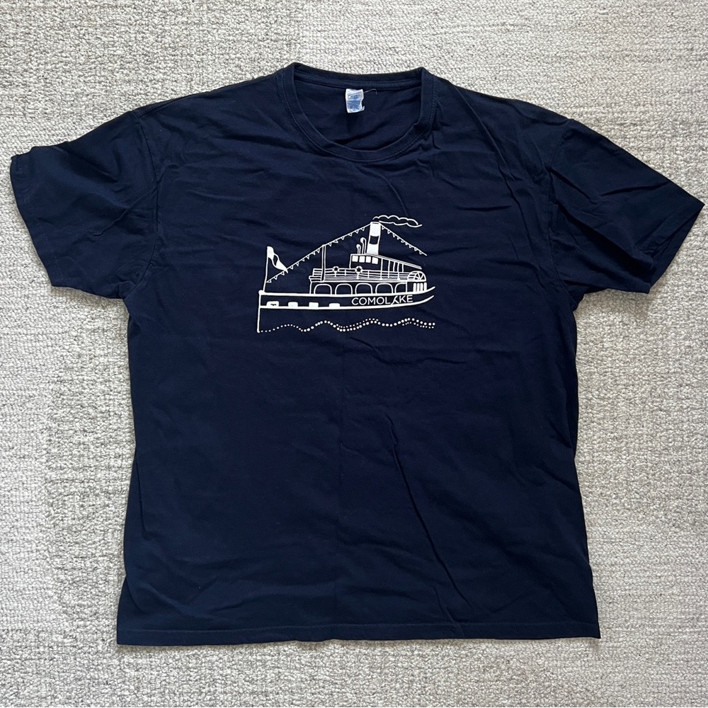 Men’s Navy Blue Como Lake Short-Sleeve T-Shirt